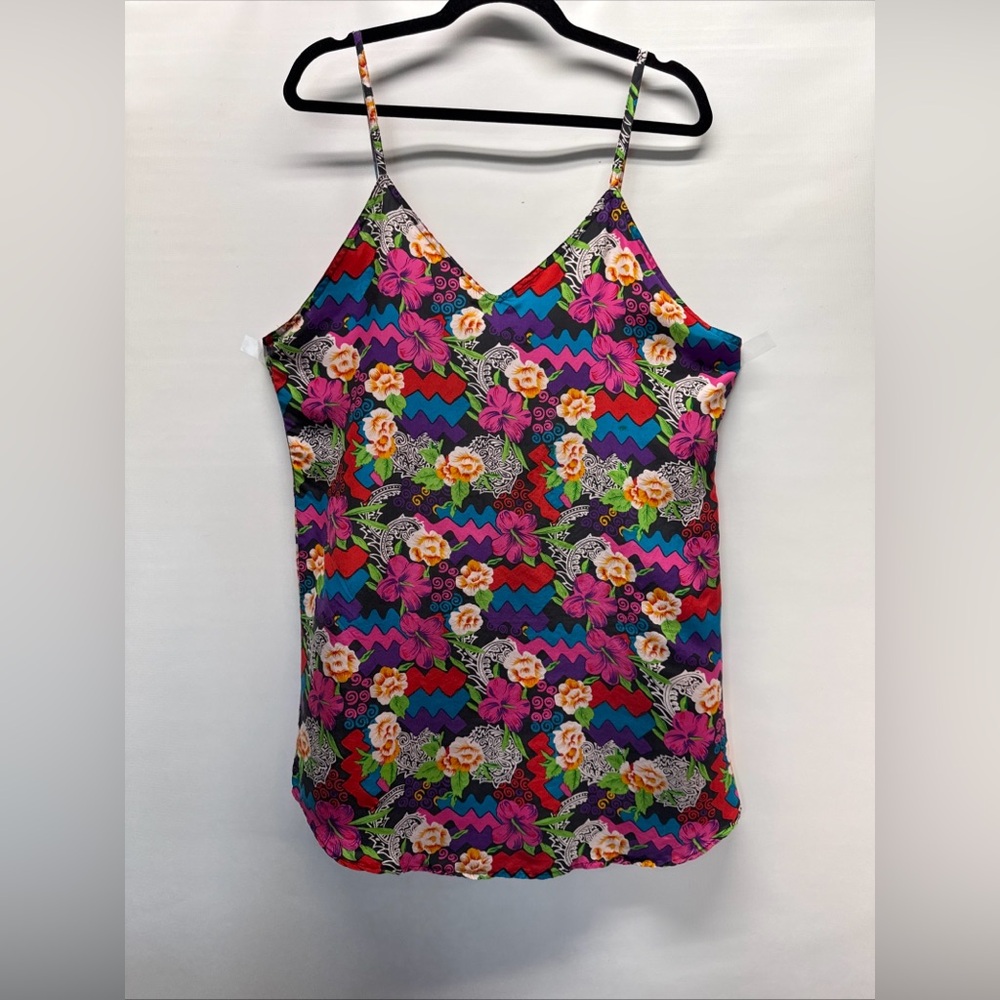 Age Group Intimates Women’s 100% Silk Babydoll Nightie Sz M/L Floral Lingerie